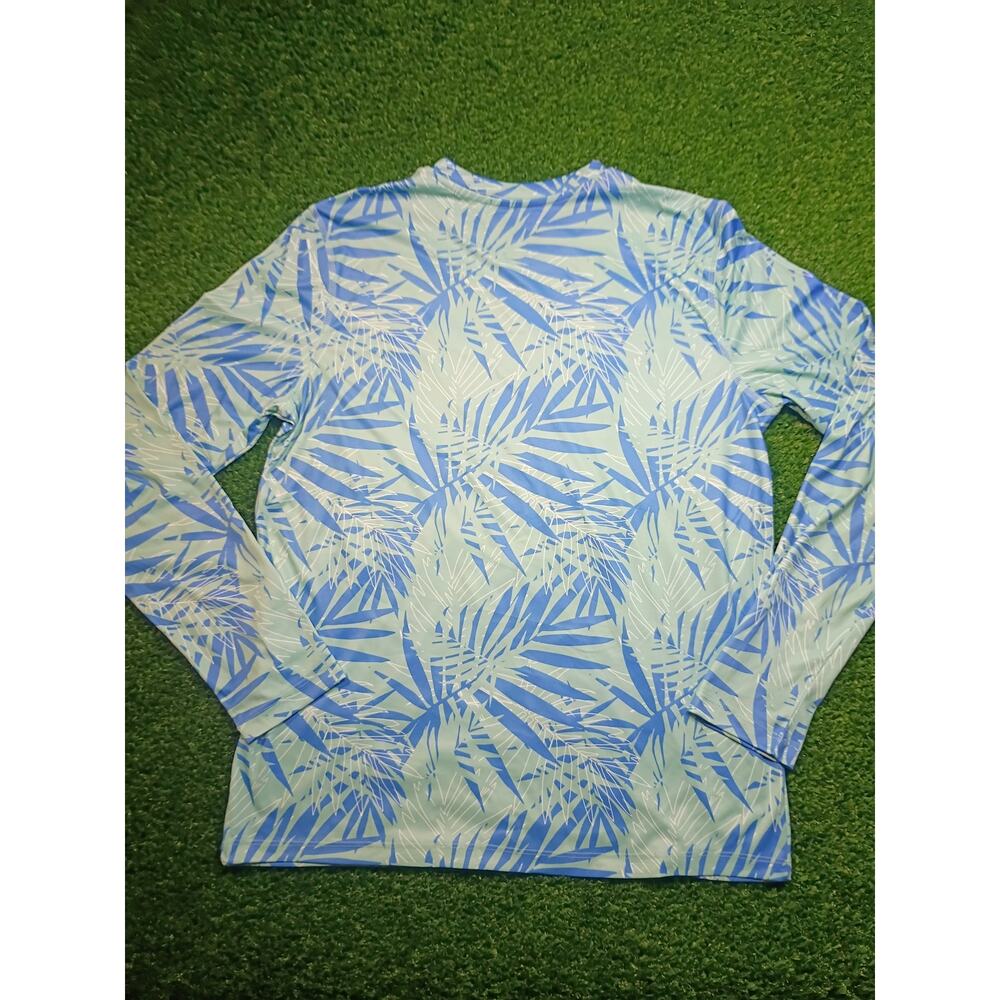 Salt Life SLX Men's XL Blue Camo Short Sleeve Performance Shirt - Picture 6 of 7